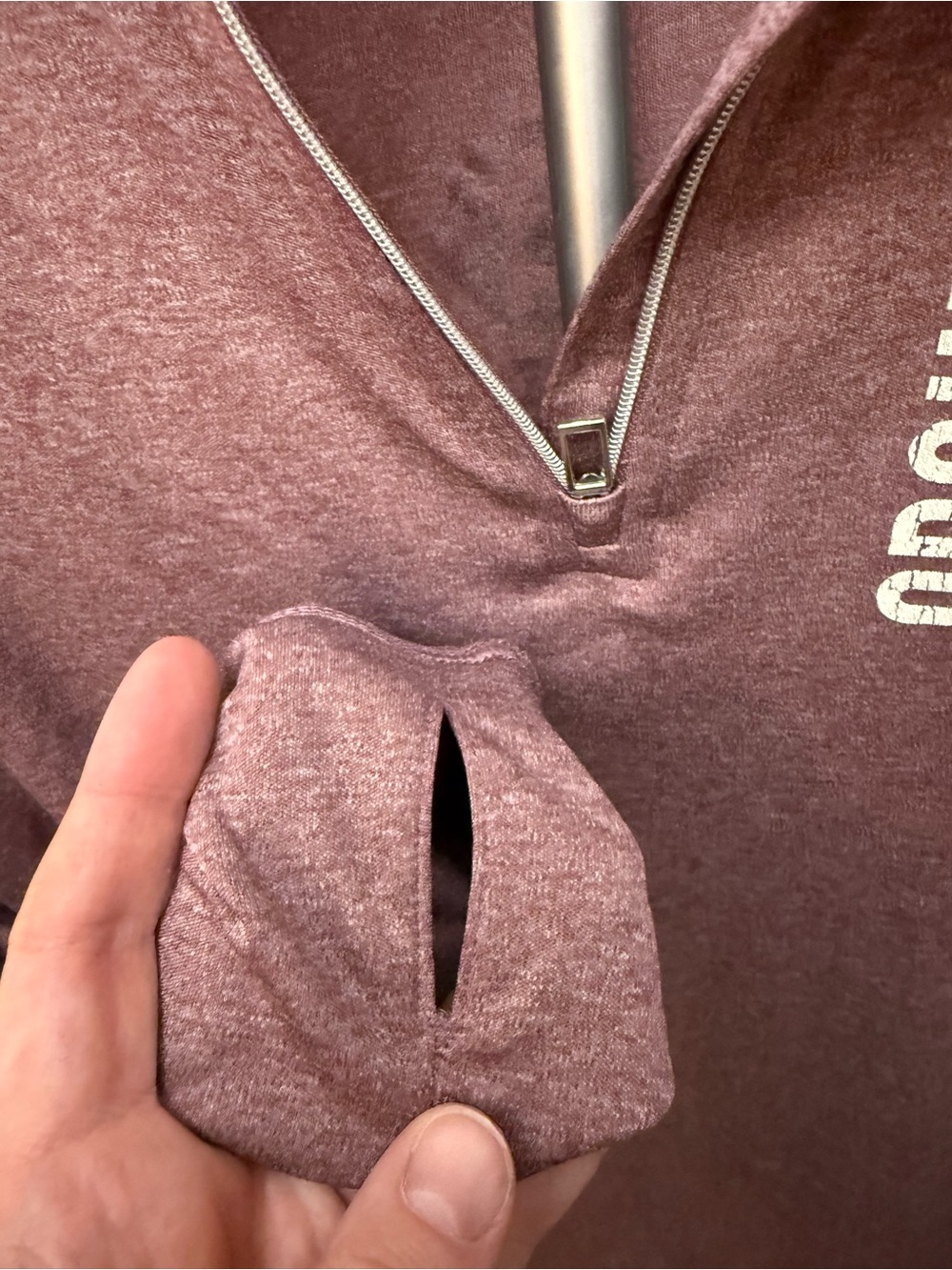 Arches National Park Maroon 1/4 Zip Pullover Top - Picture 4 of 7